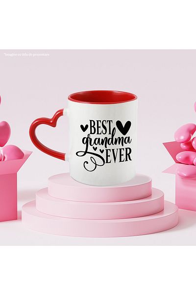 StoryGift Romania Heart mug for the coolest grandma ever - appreciated by grandchildren with , With , STG .
