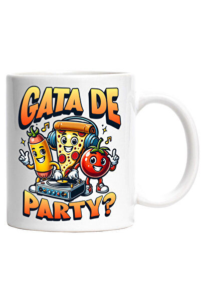 StoryGift Romania Cana Pizza Party dj felie pizza rosie gata de petrece, 330m...