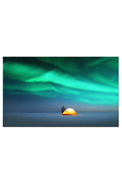 StoryGift Romania Tablou Canvas - Dansul Luminilor Nordice: Aurora Boreala De...