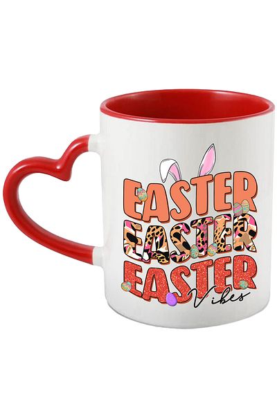 StoryGift Romania Mug with the message "Easter, Easter, Easter vibes", Happy Easter, illustration, Serbian, With ,STG