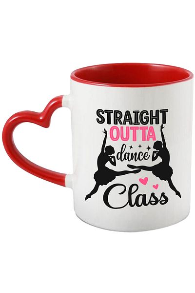 StoryGift Romania Mug with 2 ballerina figures for talented dancers straight out of class, with STG.