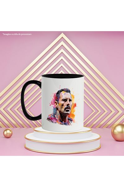 StoryGift Romania Mug With Freddie Mercury, Famous Singer, Musician, Multicolor 330 ml, Ceramic, With ,STG