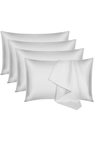 Hotel Linen Klub 4-Piece 100% Cotton Sateen Pillowcase (50x75cm) – Silky Soft Feel Like Satin, Hotel-Quality Bedding
