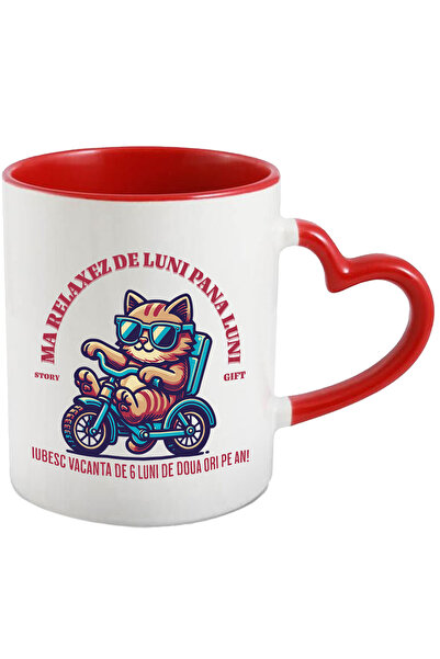 StoryGift Romania Cana Pisica haioasa cu ochelarii de soare ma relaxez de lun...