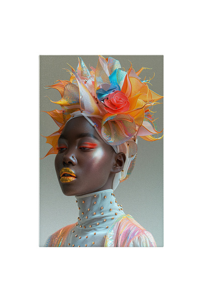 StoryGift Romania Tablou Canvas Negresa Și Dansul Culorilor Capturând Străluc...