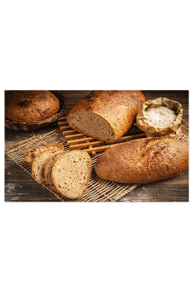 StoryGift Romania Tablou Canvas Felii De Paine De Secara, Produse De Panificatie Traditionale, O Delicatesa Rusti