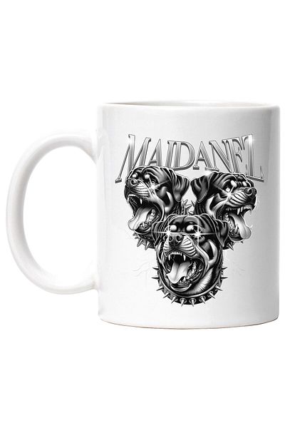 StoryGift Romania Cana cu Caini Furiosi Cu Colti Si Ochii Stralucitori, Text Maidanez, Ceramica, 3, Cu ,STG