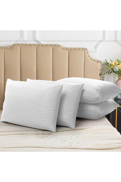 Hotel Linen Klub 4-piece 100% Cotton Sateen Pillowcase (50X75CM) – Silky Soft Feel Like Satin, Hotel-quality Bedding