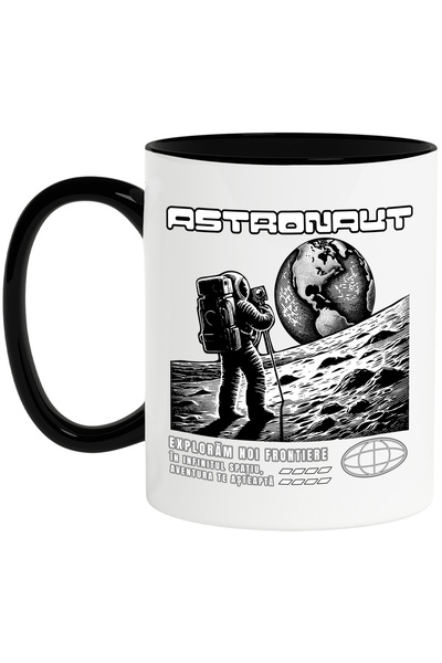 StoryGift Romania Cana Om Astronaut. Exploram Noi Frontiere, 330ml, Ceramica ...