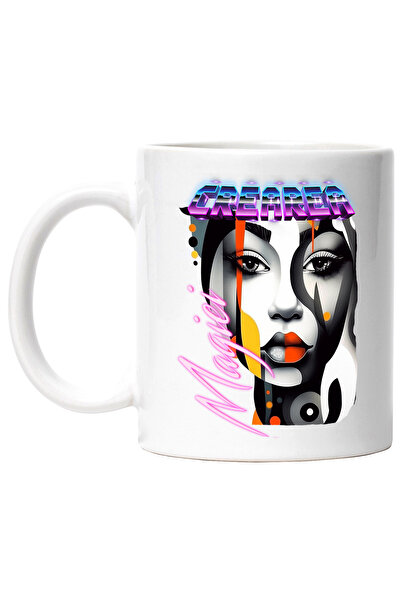 StoryGift Romania Cana Cu Mesaj Crearea Magiei, Buline, Femeie, Chip, Buze, M...