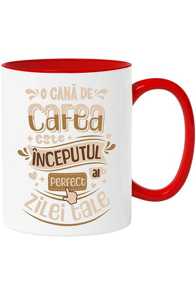 StoryGift Romania Mug A coffee is the perfect start to your day energy, 330ml, Ceramic with Handle, With,STG