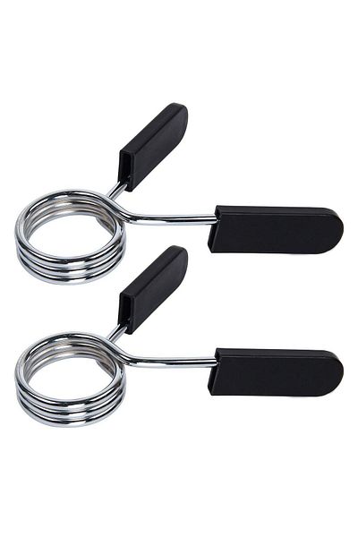 fulina Barbell Spring Gripper, Sturdy and Durable, Suitable for Barbells, Dumbbells and Barbells, Black