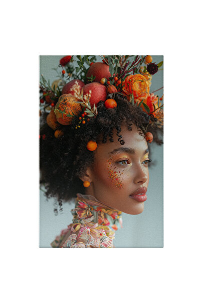 StoryGift Romania Tablou Canvas Domnița Cu Roade În Păr Frumusețea Înflorită ...