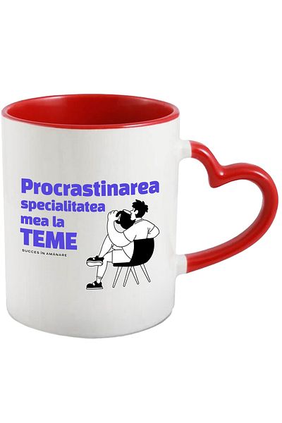 StoryGift Romania Procrastination Mug – My Specialty in Schoolwork, 330ml, Ceramic with Handle, With ,STG