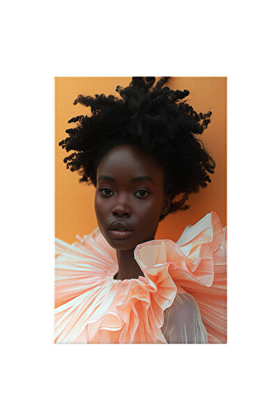 StoryGift Romania Tablou Canvas Delicatețea Doamnei Cu Pielea În Contrst Cu R...