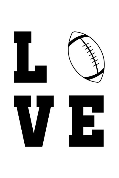 StoryGift Romania Sticker Exterior Cu O Minge De Fotbal American Pentru Iubit...