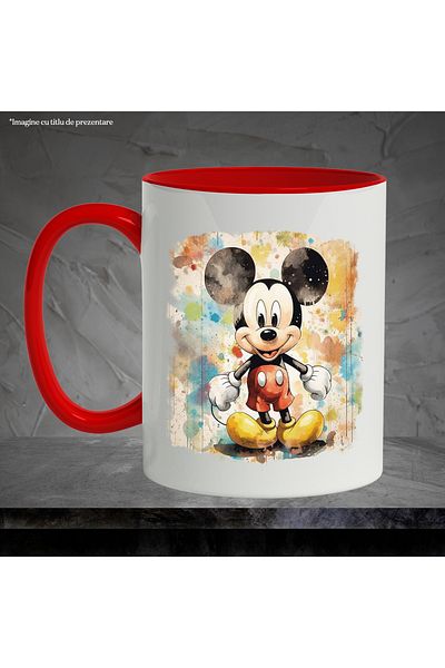StoryGift Romania Mickey Mouse Mug, Disney Junior, Character, Cartoons, Multicolor 330 ml, With,STG