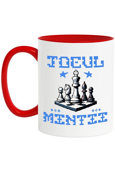 StoryGift Romania Mug Chessboard and pawns lovers of the mind game, 330ml, Ceramic with Ro Handle, With, STG