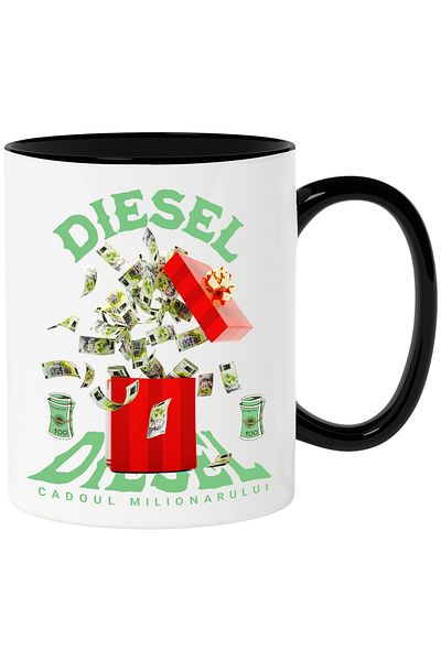 StoryGift Romania Mug __ - Millionaire's Gift, 330ml, Ceramic with Black Handle, With Black Handle S,STG