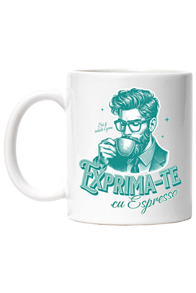 StoryGift Romania Cana Exprima-te cu Espresso cafea om de afaceri e gre, 330m...