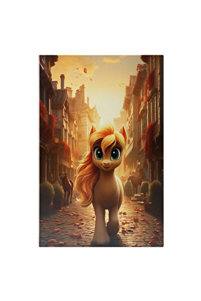 StoryGift Romania Tablou Canvas: Micul Ponei Cu Ochii Verzi Si Parul Blond Se...