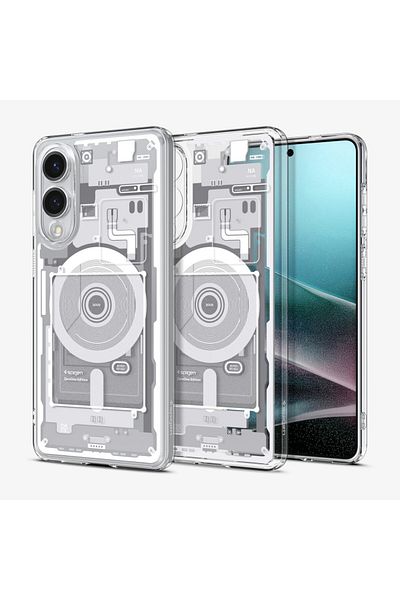 Spigen Ultra Hybrid MagFit for Samsung Galaxy S25 EDGE case [MagSafe compatible] - Zero One White