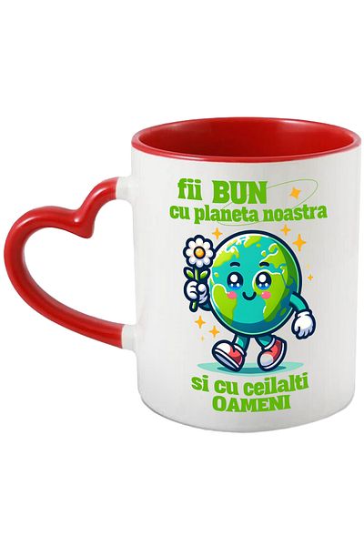 StoryGift Romania Be Good to Our Planet and Other People Mug, 330ml, Ceramic with Handle I, With ,STG