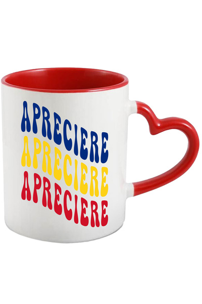 StoryGift Romania Cana Cuvantul Apreciere, in Culorile Steagului Romaniei, Ro...