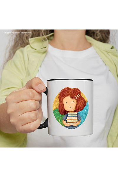 StoryGift Romania Mug With Face, Paperclips, Cards, T-Shirt, Multicolor 330 ml, Ceramic with Black Handle, With Ma,STG