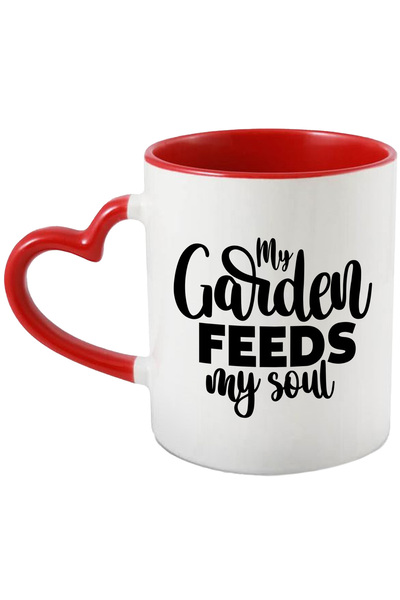 StoryGift Romania Cana cu textul in engleza "My garden feeds my soul" - gradina mea imi hraneste s, Cu ,STG