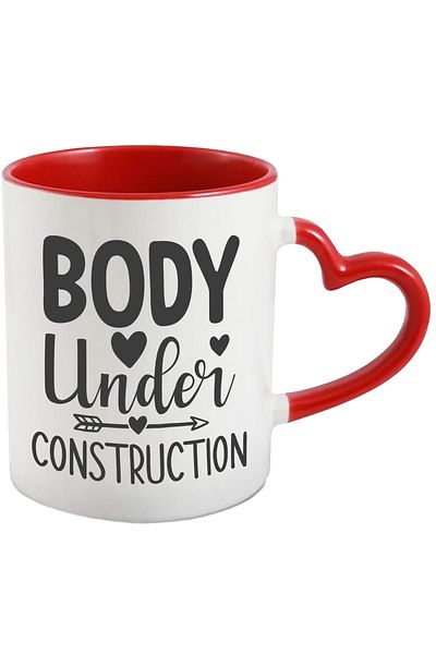 StoryGift Romania Heart-shaped mug for those who invest time in their bodies at the gym with Handle, With, STG