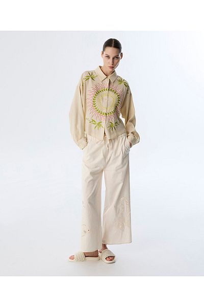 Twist Embroidered and Textured Shirt