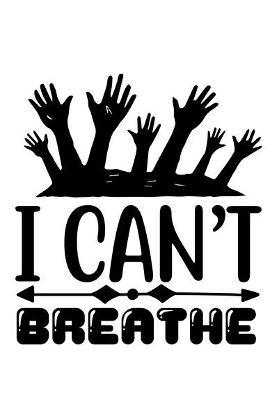 StoryGift Romania Sticker Autocolant 30CM Exterior cu mesajul in engleza "I can't breathe" - nu pot respira , Vi