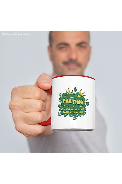 StoryGift Romania Mug With Message Farting Is Just My Way Of Saying I Love You, Love, Multicolor 33, With ,STG