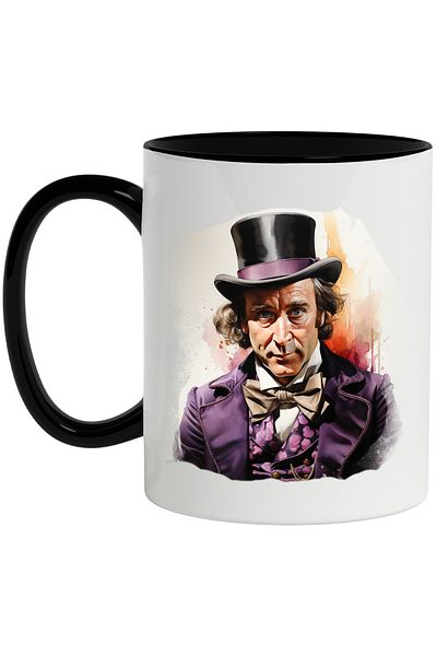 StoryGift Romania Mug With Willy Wonka, Character, Gene Wilder, Joben, Multicolor 330 ml, Ceramic c, With,STG