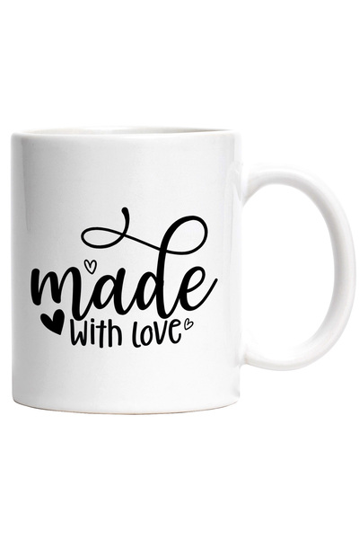 StoryGift Romania Cana cu inimioare si textul in engleza "Made with love" - f...