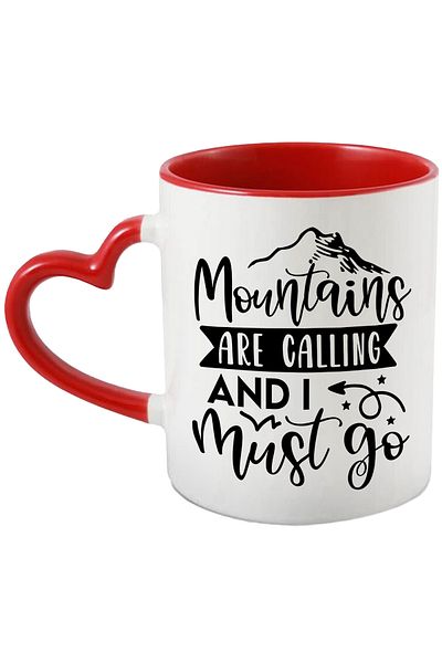StoryGift Romania Mug with mountains and the message "Mountains are calling and I must go" - mountains are my name, With ,STG