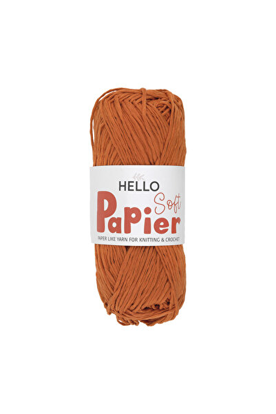 Hello Soft Papier Kağıt Çanta Örme İpi 100 Gram 100 Metre Toprak P20