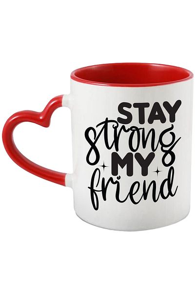 StoryGift Romania Mug with message that urges you to stay strong no matter the situation with Handle, With, STG
