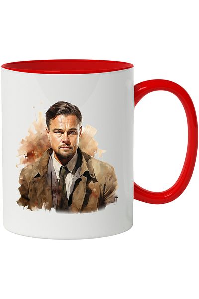 StoryGift Romania Leonardo DiCaprio Mug, Actor, Celebrity, Movies, Multicolor 330 ml, Ceramic, With ,STG