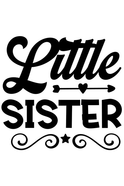 StoryGift Romania Sticker Exterior Cu Inimioara Pentru O Sora Mai Mica Iubita...