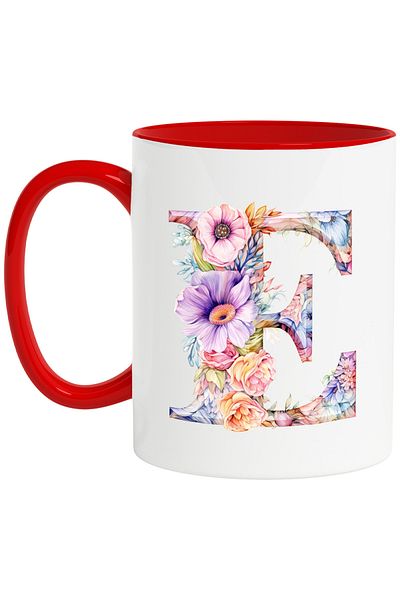 StoryGift Romania Mug with the letter "E", illustration, for children, school, student, alphabet, s, With, STG.