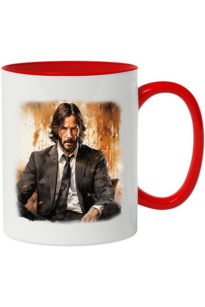 StoryGift Romania John Wick Mug, Movie Lovers, Fictional Character, Multicolor 330 ml, Ceramics, With ,STG
