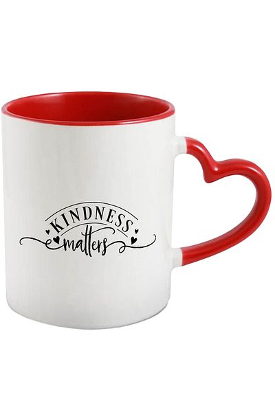 StoryGift Romania Mug with hearts and the text in English "Kindness matters" - kindness matters a, With ,STG