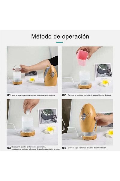 MACVI Aromatizator Difuzor Uleiuri Esentiale Cupidon 100 ml Macvi® pentru Aromaterapie, Bej