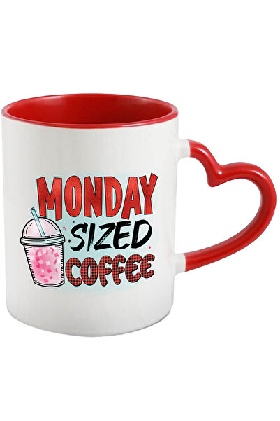 StoryGift Romania Cana cu mesajul "Monday sized coffee", ilustratie, lichid, ...