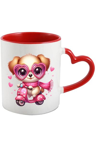 StoryGift Romania Cana cu o catelusa care se plimba cu scuterul | ilustratie | viteza | conduce | , Cu ,STG