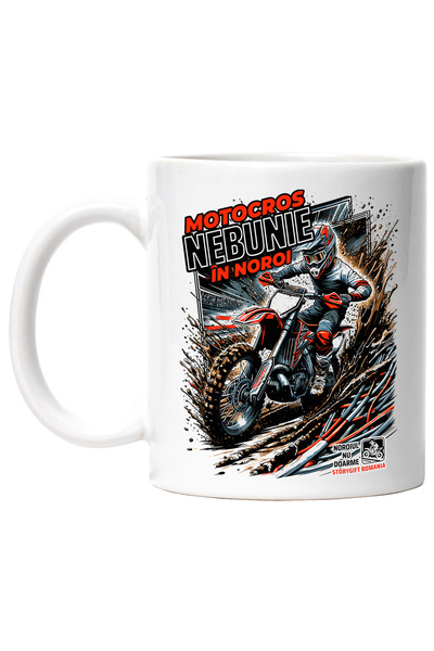 StoryGift Romania Cana Om Pe Motocros Sport Nebunie În Noroi, 330ml, Ceramic ...
