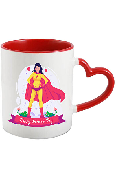 StoryGift Romania Cana Cu Mesaj In Engleza Happy Women's Day, Fata, Supererou, Ziua Femeii, Capa, , Cu ,stg