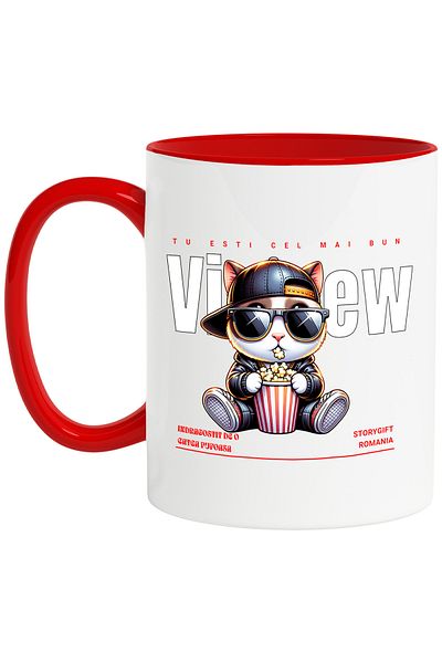 StoryGift Romania Cat mug, you are the best view in love Valentine's Day, 330ml, Ceram, Cu, STG.